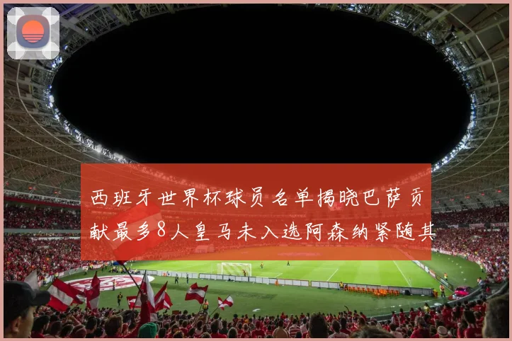 西班牙世界杯球员名单揭晓巴萨贡献最多8人皇马未入选阿森纳紧随其后3人并列第二